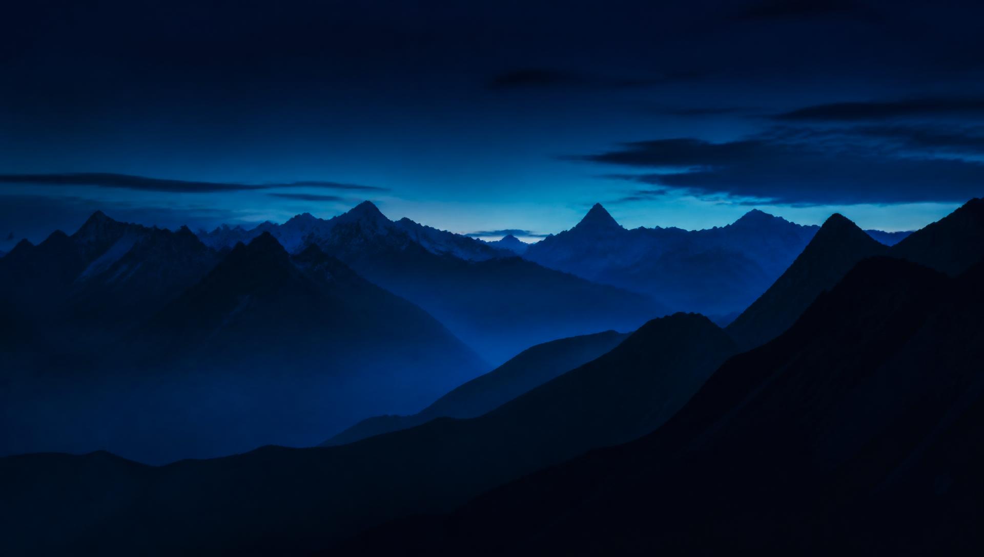 Cordillera de los Andes al atardecer